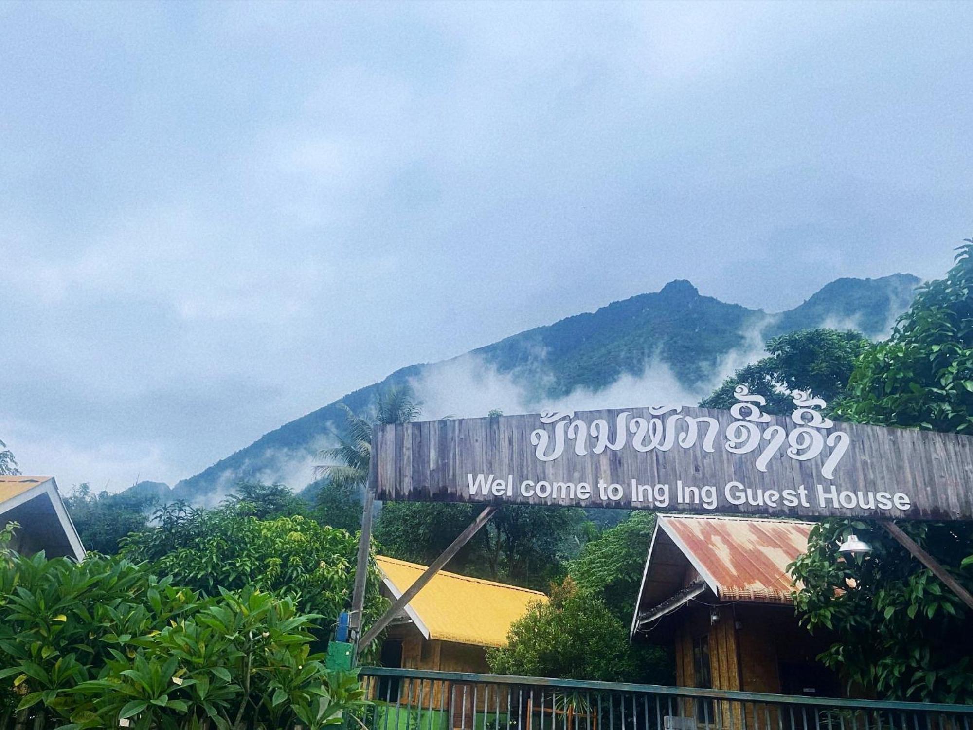 Nong Khiaw Ing Ing Mountain View Panzió Kültér fotó